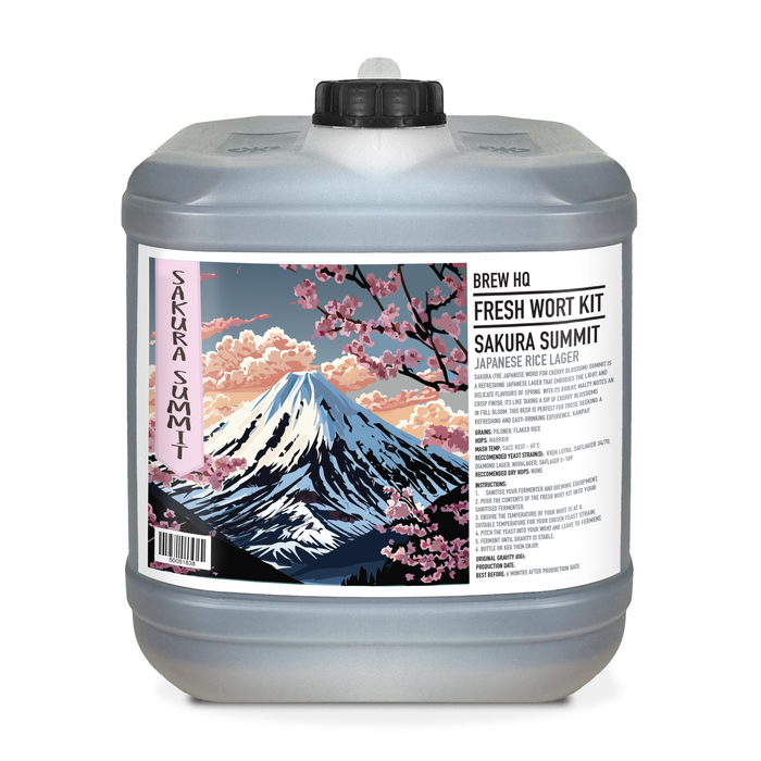 Sakura Summit Rice Lager 20L Fresh Wort Kit - Brew HQ Fresh Wort Kit