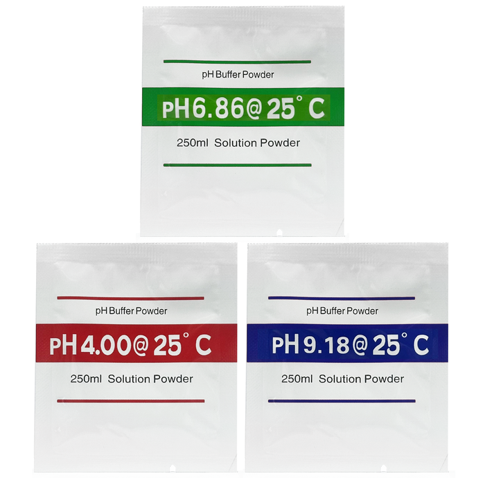 pH Buffer Solution Powder Sachets - pH 6.86 - pH 4.00 - pH 9.18