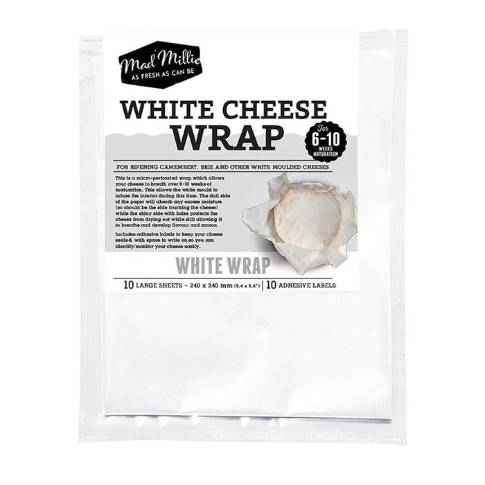 Mad Millie White Cheese Wrap - 10 Sheets
