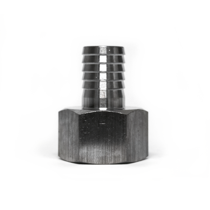 Stainless Steel 1/2" Female BSP x 13mm Barb Adapter