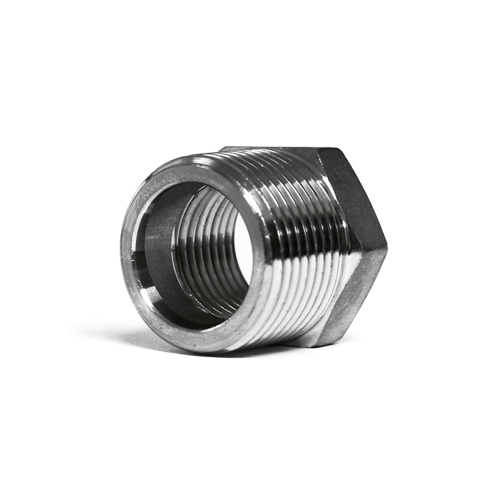 Stainless Steel 1/2" Female BSP x 3/4" Male BSP Reducing Bush