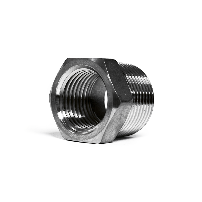 Stainless Steel 1/2" Female BSP x 3/4" Male BSP Reducing Bush