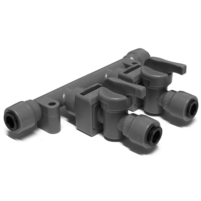 2 Way Gas Manifold x 8mm Duotight Female - Gas Line Splitter