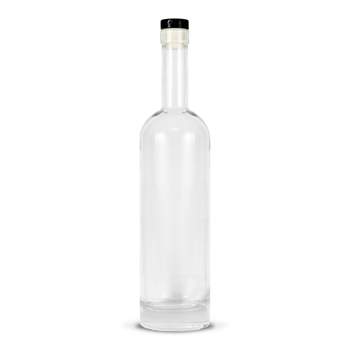 750ml Slim Glass Spirit Bottle and Synthetic Cork