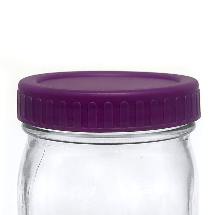 Haul Mason Jar Purple Leak-Proof Lids - 6 Pack