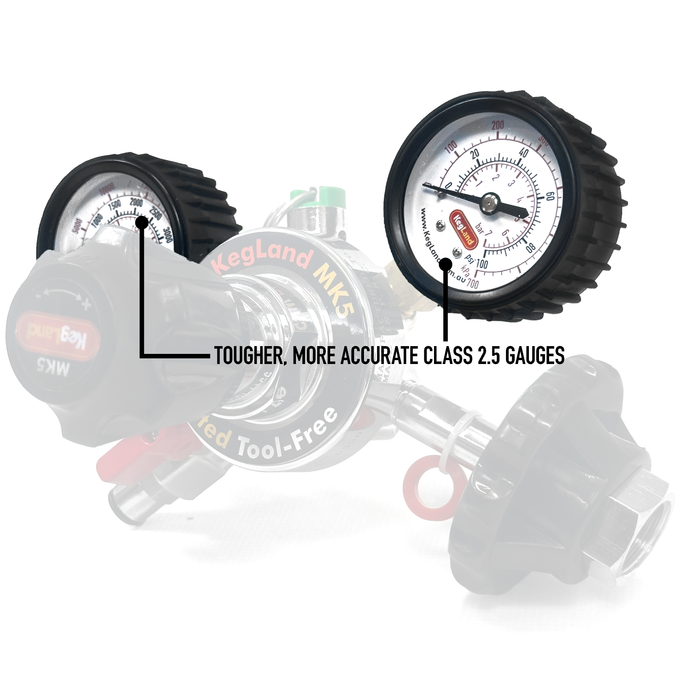 CO2 Gas Regulator MK5 Dual Guage Multi Gas - Type 30