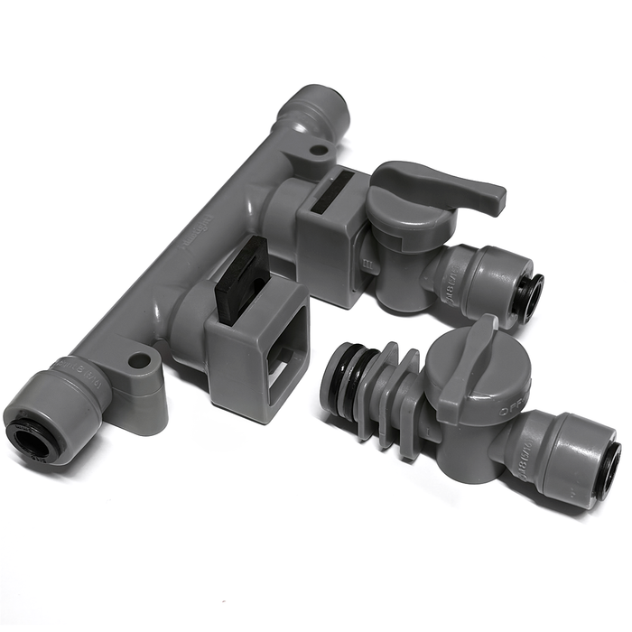 2 Way Gas Manifold x 8mm Duotight Female - Gas Line Splitter