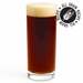 Glass of dark lager with a head of foam on a white background, featuring 'All Grain Recipe' logo.