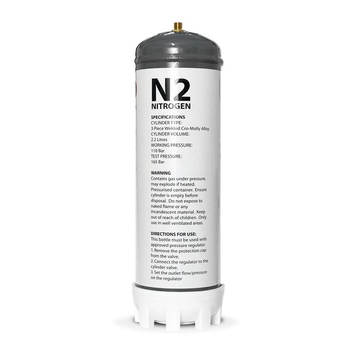 2.2L Food Grade Nitrogen Bottle - Non-Rechargeable