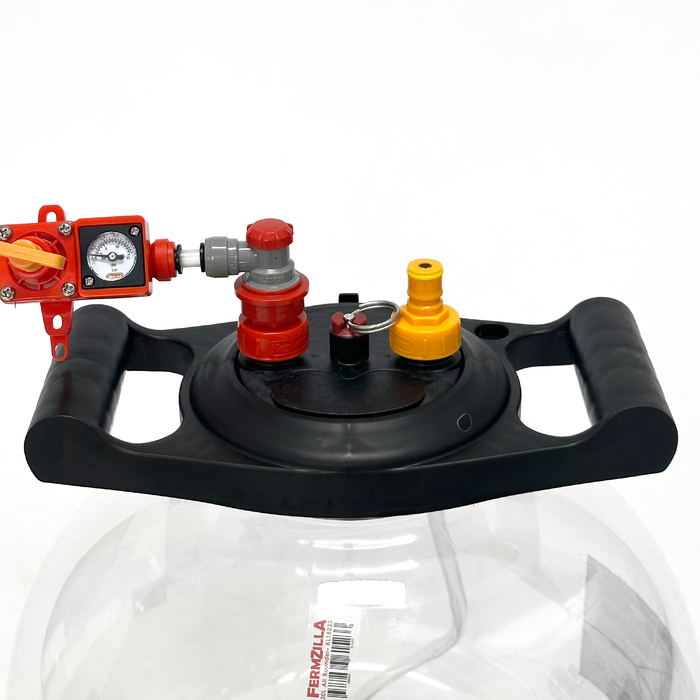 Handle and lid assembly of a Fermzilla