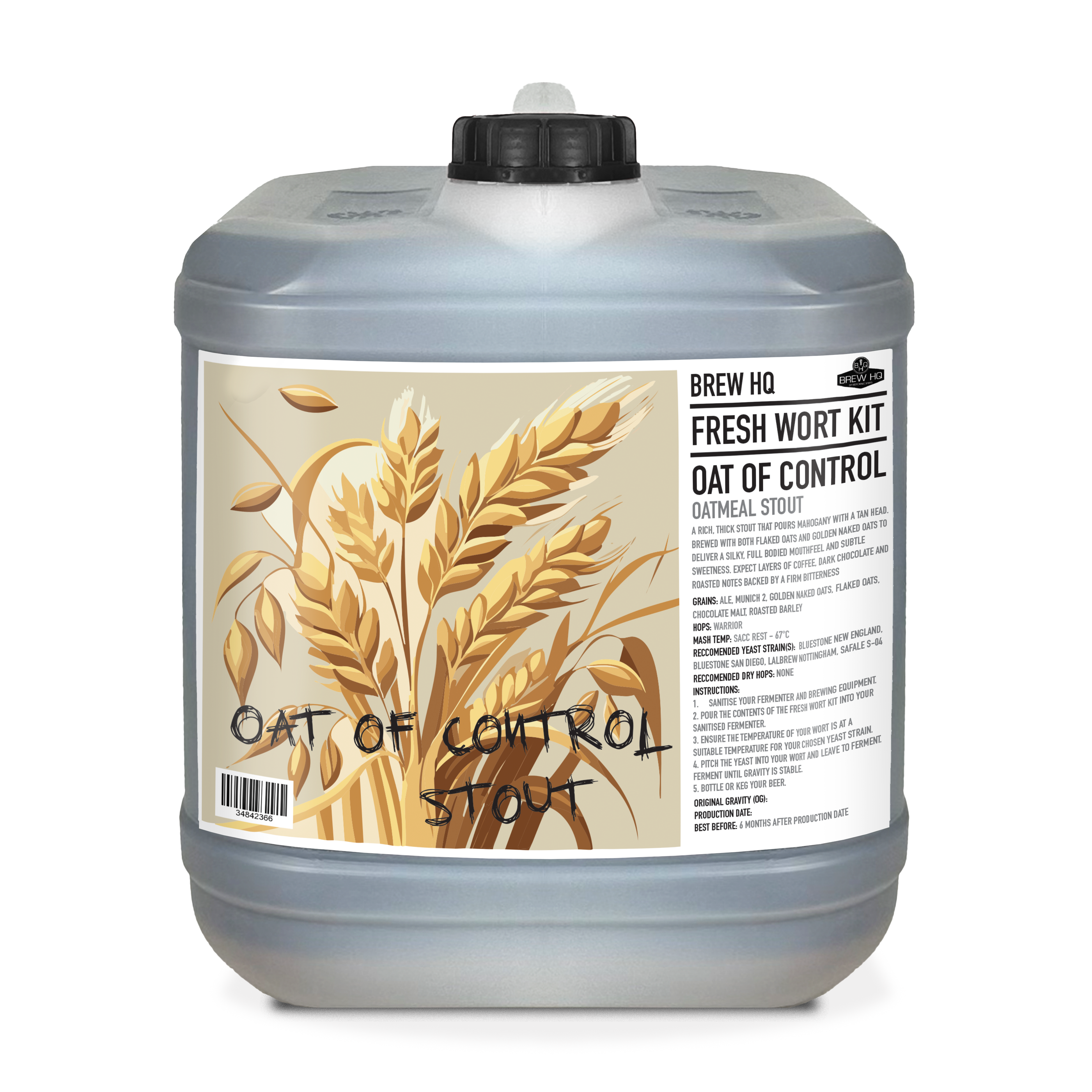 Oat of Control Oatmeal Stout 20L Fresh Wort Kit - Limited Release — Brew HQ
