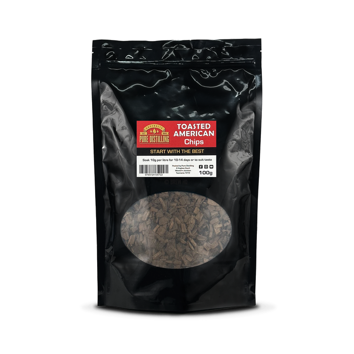 Pure Distilling Toasted American Oak Chips 100g