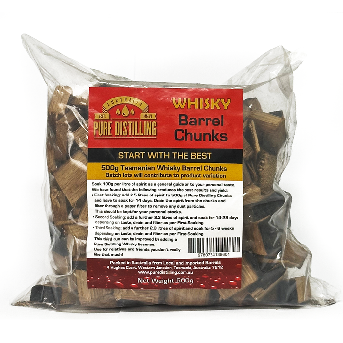 Pure Distilling Tasmanian Whisky Barrel Chunks 500g