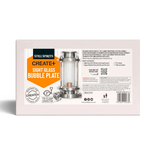 Still Spirits Create+ Sight Glass Bubble Plate packaging on a white background