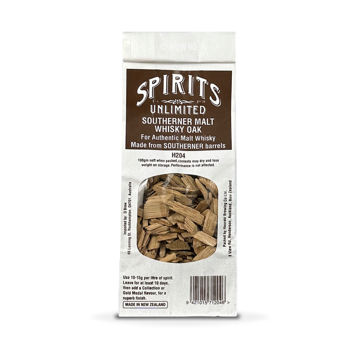 Spirits Unlimited Southerner Malt Whiskey Oak Chips 100g