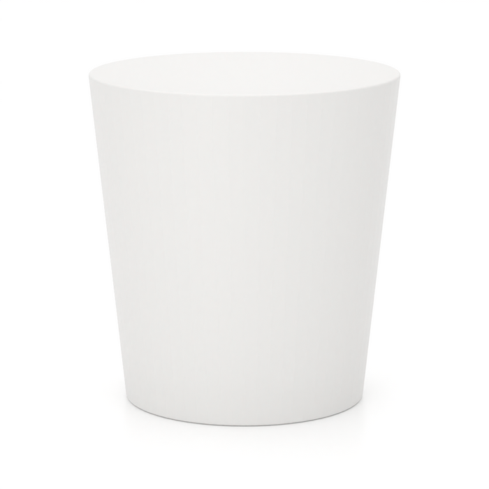 A tapered clear white silicone bung