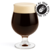 Glass of dark beer in a Belgian beer glass next to an 'All Grain Recipe' logo on a white background