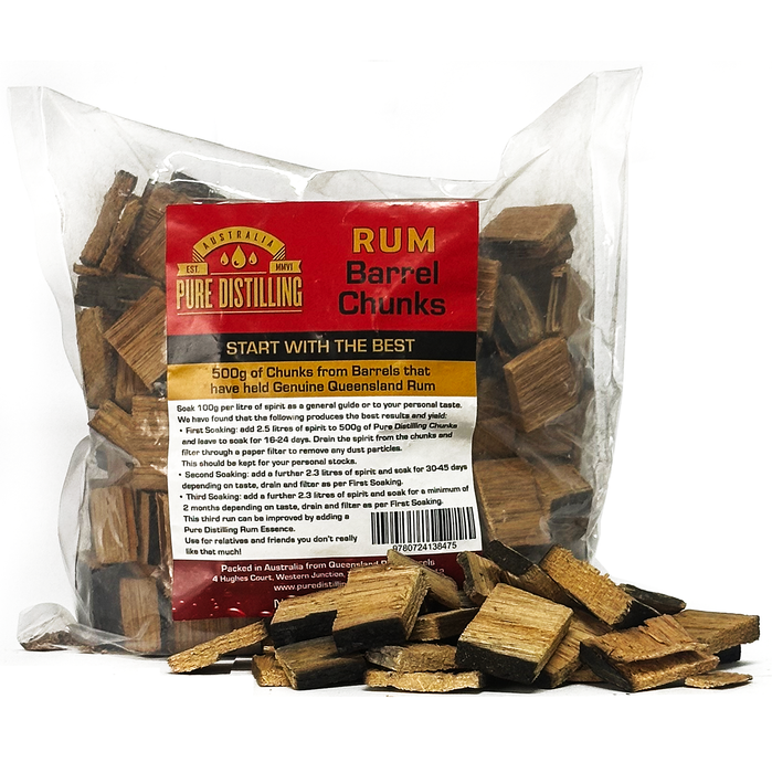 Pure Distilling Rum Barrel Chunks 500g