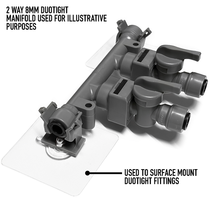 Duotight 8mm Adhesive Wall Clip - 2 Pack