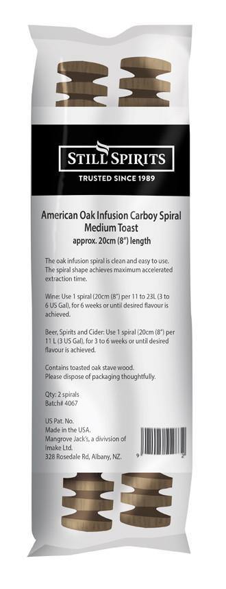 American Charred Oak Infusion Carboy Spirals - Brew HQ Pty Ltd