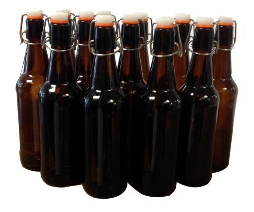 750mL Amber Flip Top Bottle (12 bottles) - Brew HQ Pty Ltd