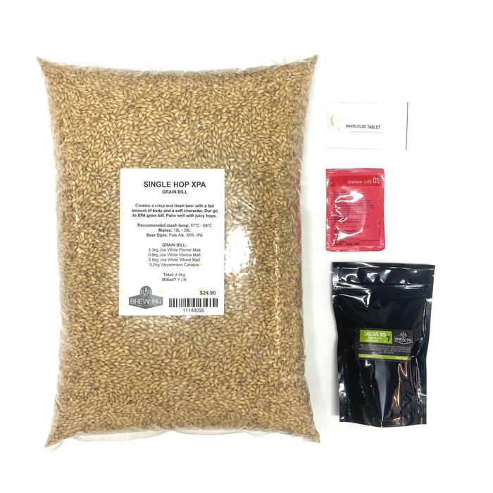 Cascade Single Hop XPA - Extra Pale Ale - All Grain Recipe Kit