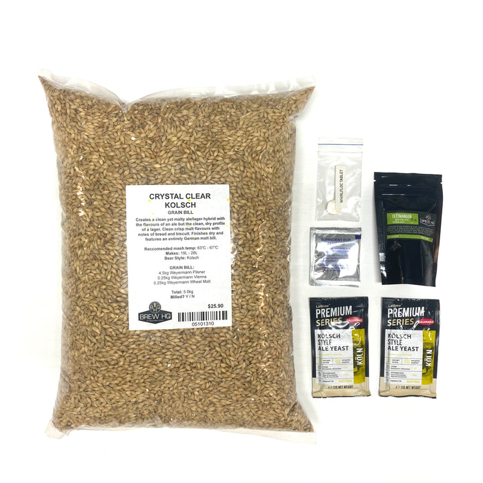 Crystal Clear Kölsch - Kölsch - All Grain Recipe Kit