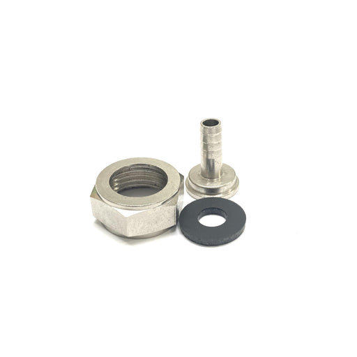 5/8 Inch Hex Nut and 6mm Barb Tail - Brew HQ Pty Ltd