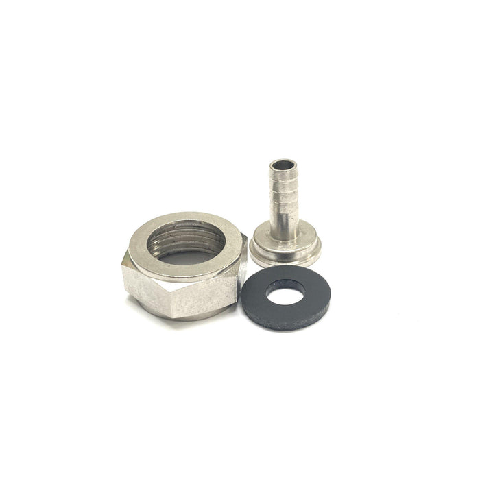 5/8 Inch Hex Nut and 6mm Barb Tail - Brew HQ Pty Ltd
