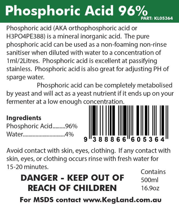 Phosphoric Acid 85% 500mL